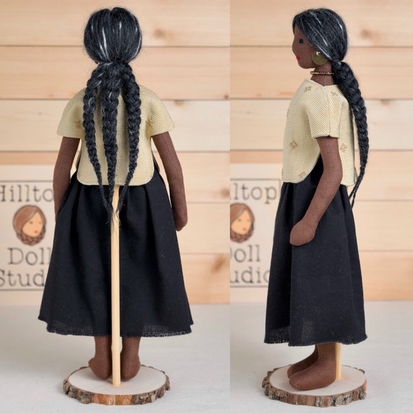 Fabric Doll "Annie" Handcrafted Textile Cloth Heirloom Primitive Doll - Picture 4 of 11